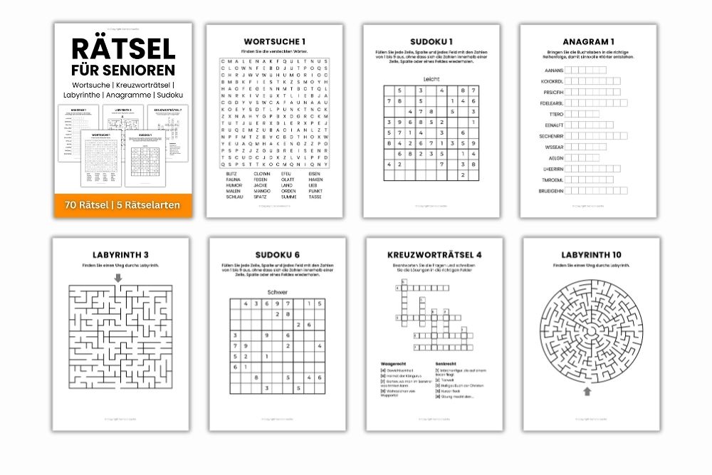 Kostenlose Rätsel für Senioren