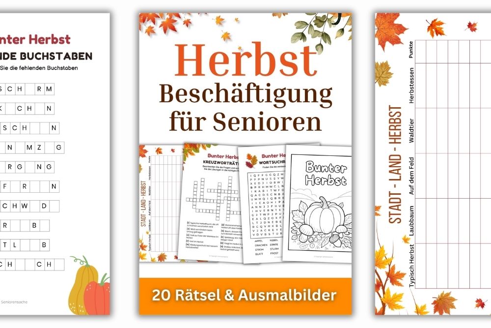 Herbst Beschäftigung für Senioren