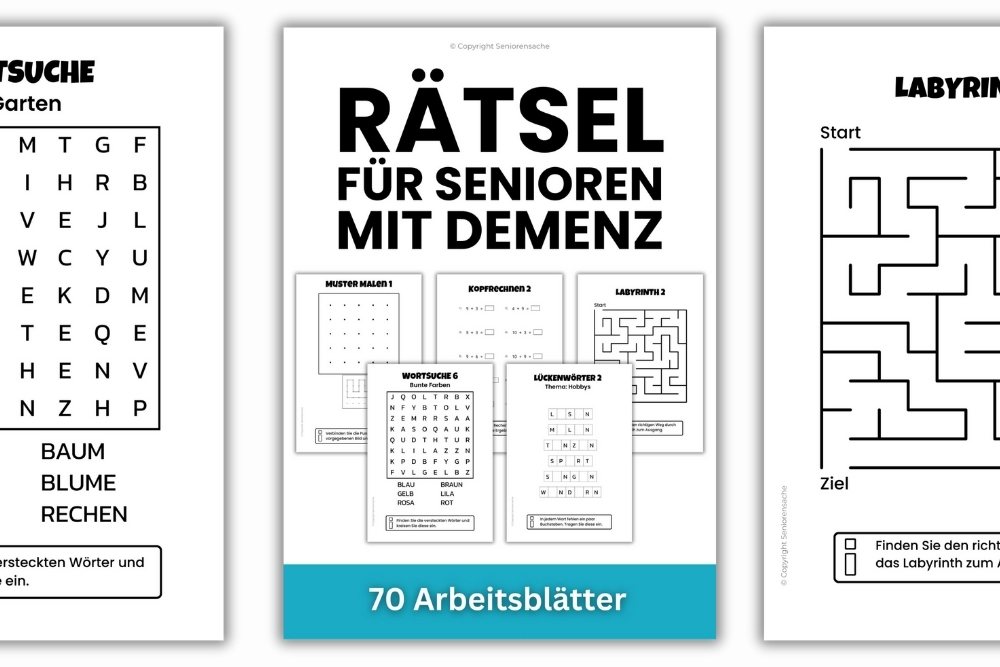 Rätsel für Demenzkranke zum Ausdrucken