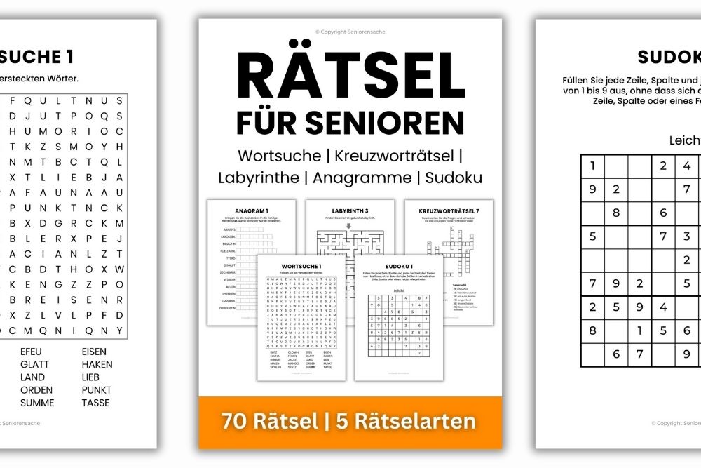 Rätsel für Senioren zum Ausdrucken